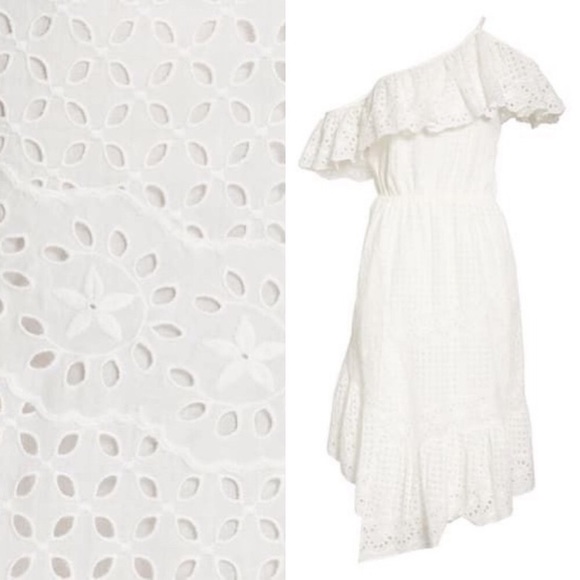 Joie NWT $398 intricate eyelet flamenco dress M - Picture 4 of 5